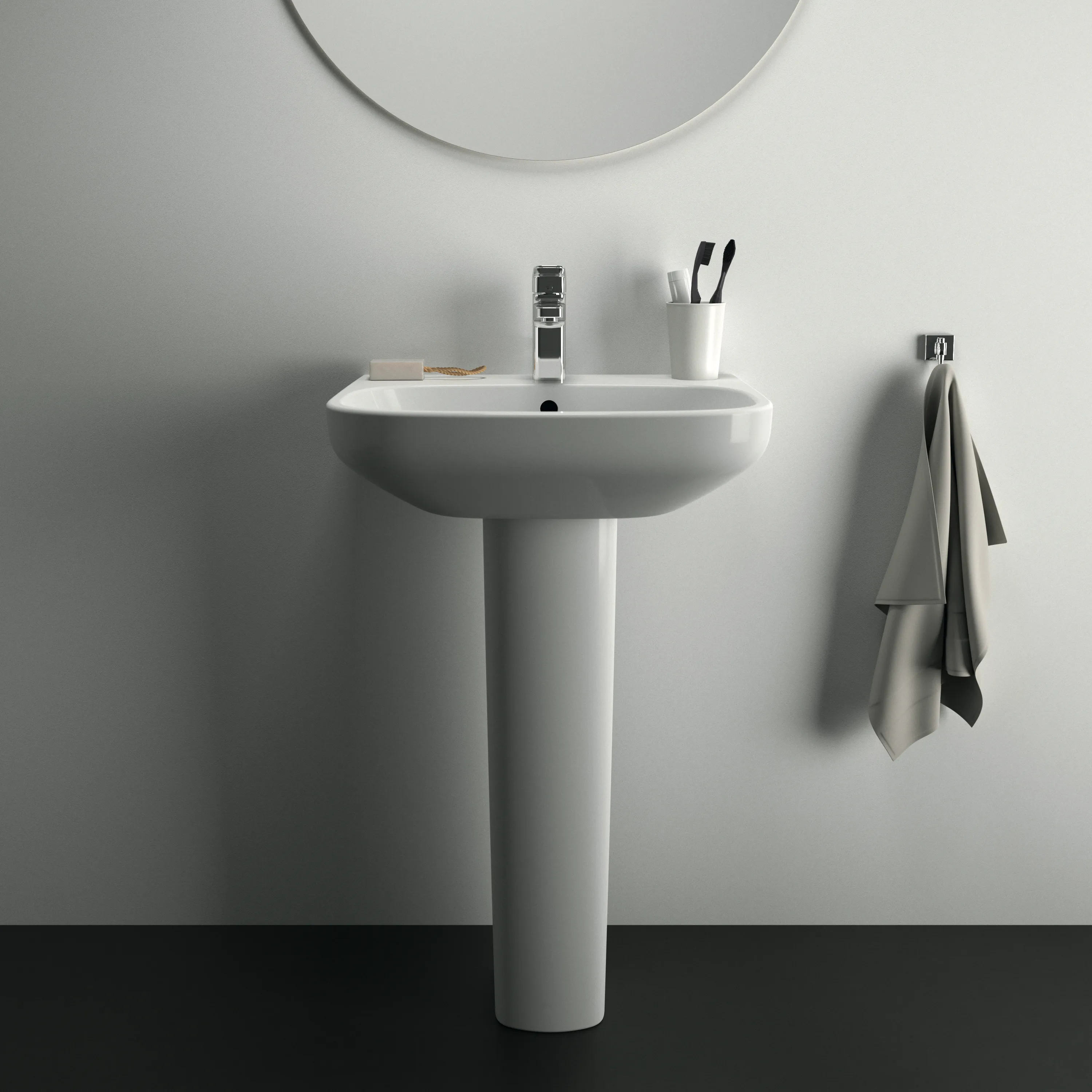 Waschbecken „i.lifeA“ 65 × 48 × 18 cm, Hahnlochposition mittig Waschbecken „i.lifeA“ 65 × 48 × 18 cm, Hahnlochposition mittig