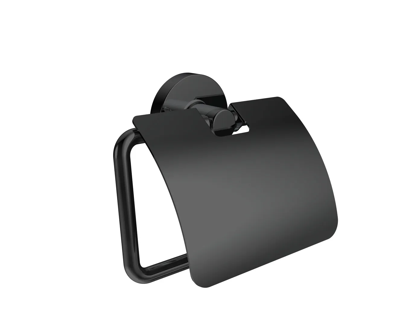 round Papierhalter mit Deckelschwarz round Papierhalter mit Deckelschwarz