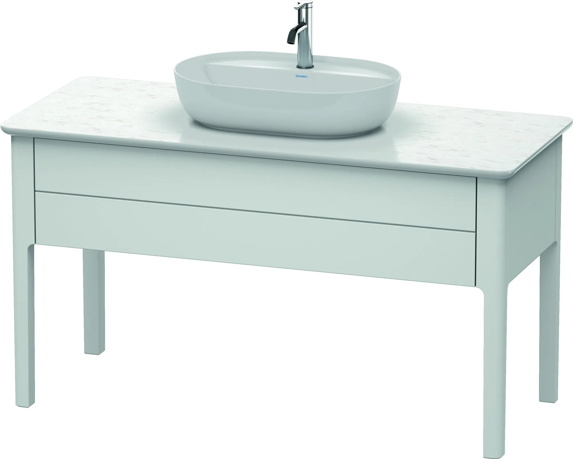 Duravit Waschtischunterschrank bodenstehend „Luv“ 133,8 × 74,3 × 57 cm Weiß Seidenmatt