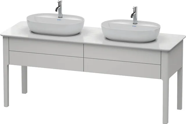 Duravit Waschtischunterschrank bodenstehend „Luv“ 173,3 × 74,3 × 57 cm Nordic Weiß Seidenmatt