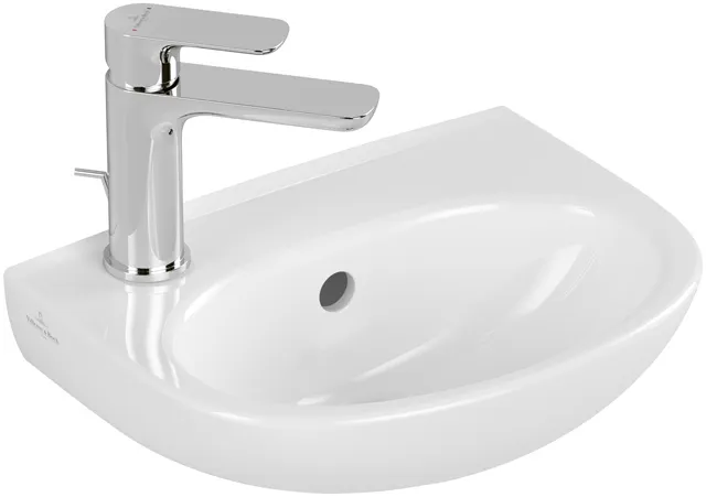 Villeroy & Boch Handwaschbecken „O.novo“ 275 × 360 × 145 mm, für Becken mittig, Hahnlochposition links in Weiß Alpin Villeroy & Boch Handwaschbecken „O.novo“ 275 × 360 × 145 mm, für Becken mittig, Hahnlochposition links in Weiß Alpin