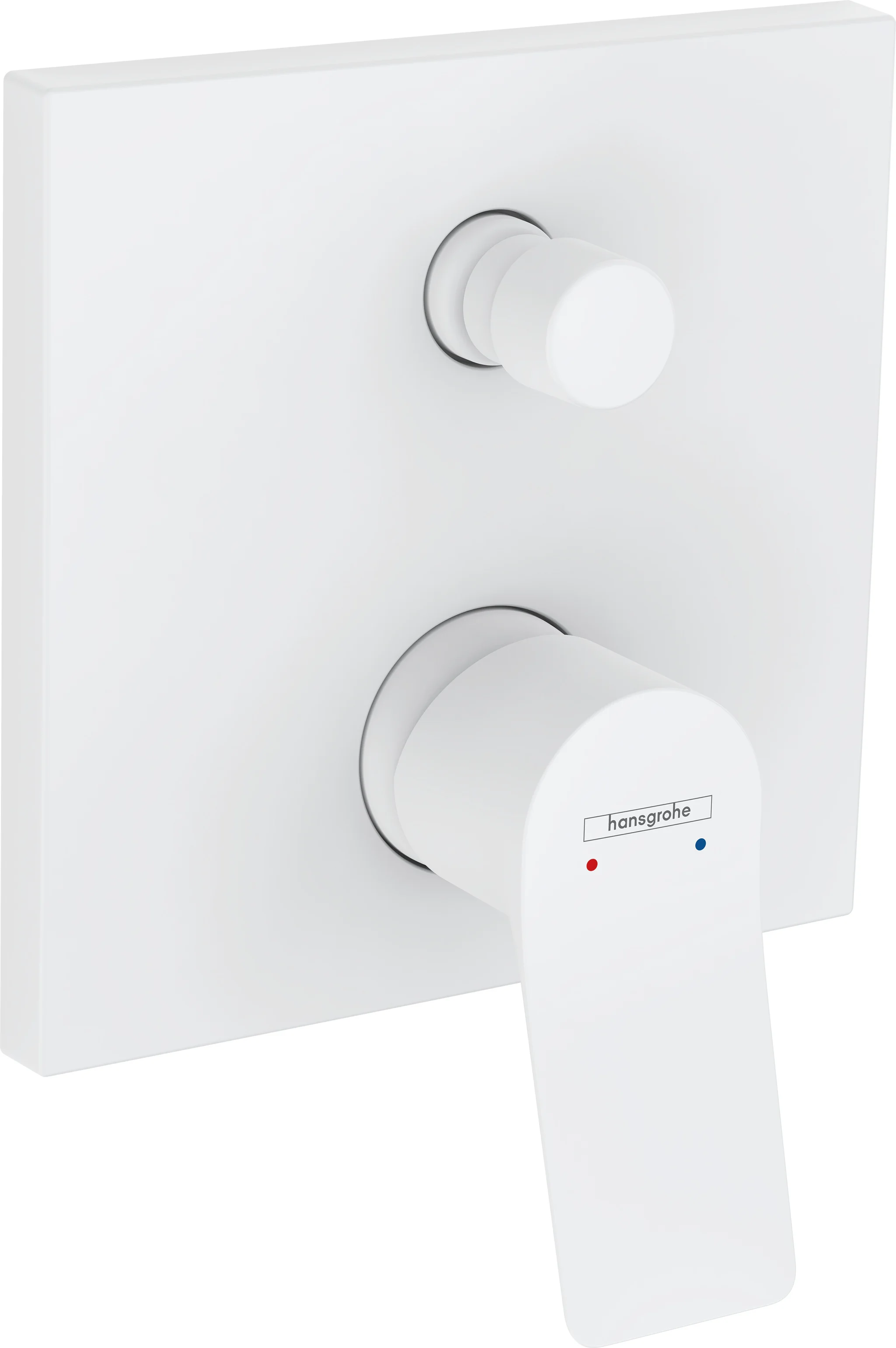 Hansgrohe Vivenis Einhebel-Wannenmischer Unterputz, mattweiß, für iBox universal, Keramikmischsystem mit Temperaturbegrenzung und Schalldämpfer
