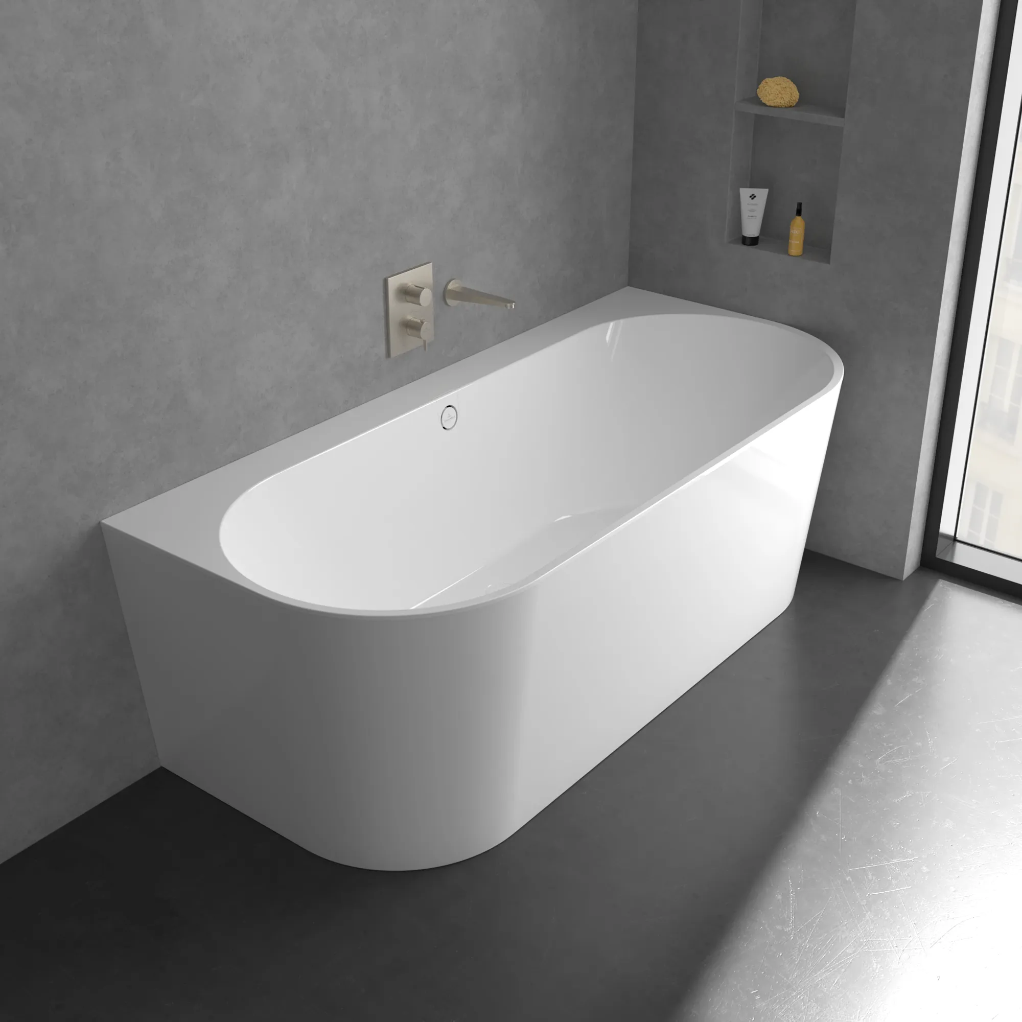 Zweihand-Unterputz-Armatur „Conum“ 12,4 cm in Brushed Nickel Matt Zweihand-Unterputz-Armatur „Conum“ 12,4 cm in Brushed Nickel Matt