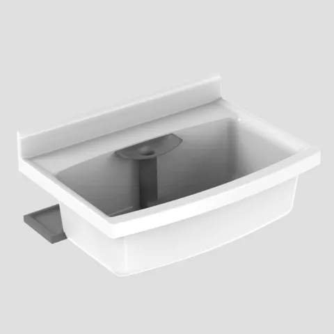 Ausgussbecken „maxi“ mit Standrohr und Trichter 70 × 50 cm Ausgussbecken „maxi“ mit Standrohr und Trichter 70 × 50 cm