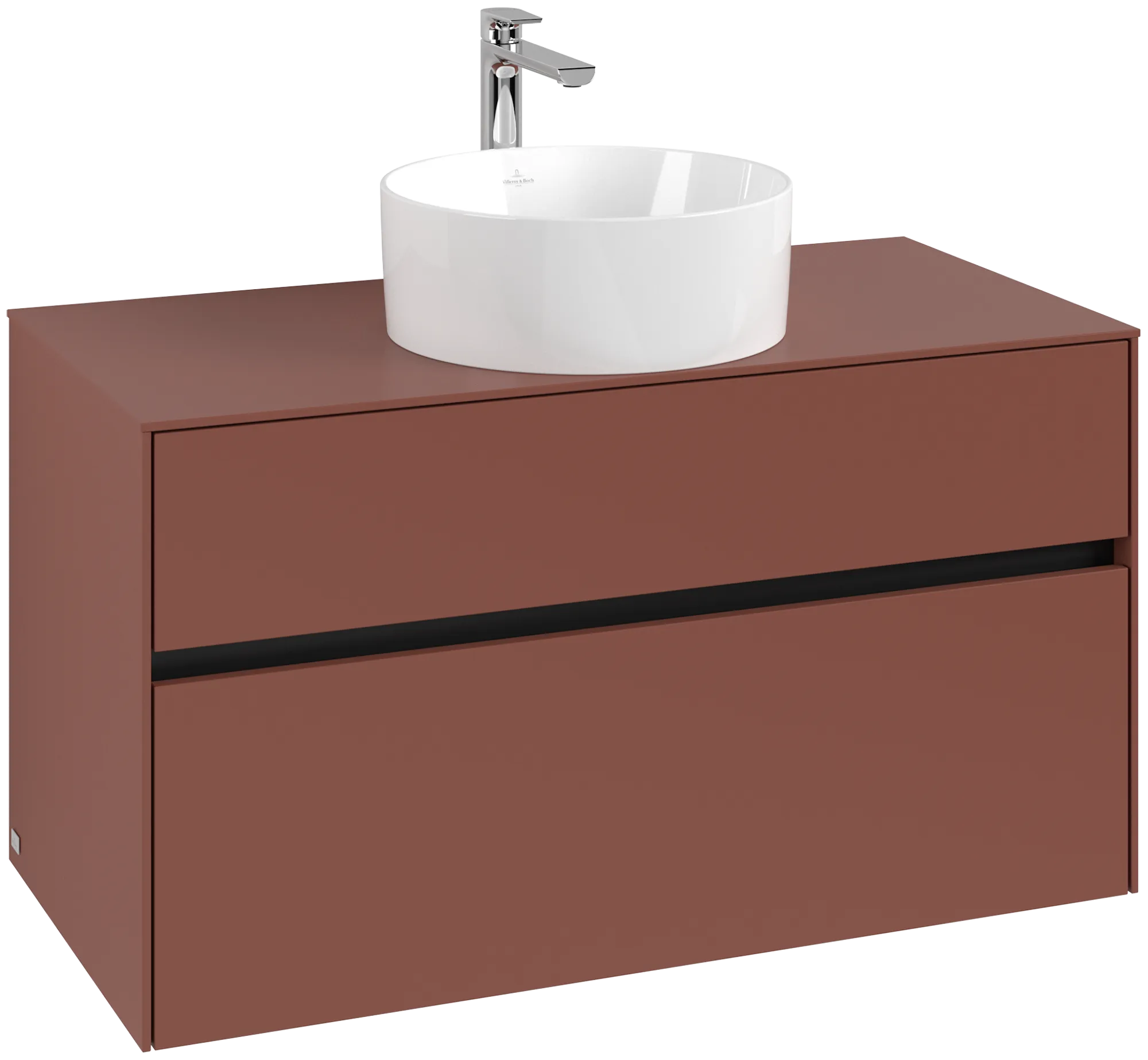 Villeroy & Boch Collaro Waschbeckenunterschrank C038B0, 1000 x 548 x 500 mm, Wine Red