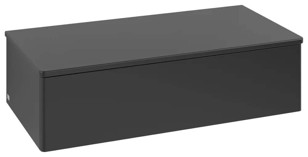 Villeroy & Boch Sideboard Antao K40, 1000x268x500 mm, Black Matt Lacquer, Wandmontage, 1 Auszug mit Anti-Rutschboden und Beleuchtung Villeroy & Boch Sideboard Antao K40, 1000x268x500 mm, Black Matt Lacquer, Wandmontage, 1 Auszug mit Anti-Rutschboden und Beleuchtung