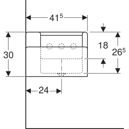 Bambini Spiel- und Waschlandschaft, für drei Waschtischarmaturen, tieferes Becken rechts: B=139cm, T=41.5cm, Hahnloch=mittig, links und rechts, Überlauf=ohne, weiß-alpin