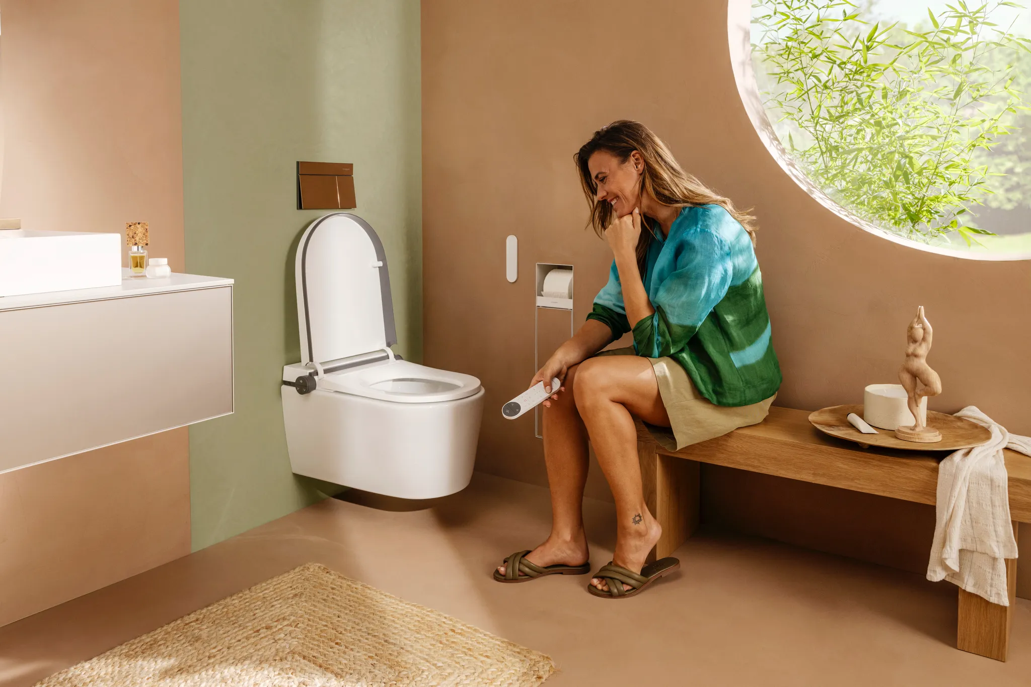 Hansgrohe LavaPura Element S Wand-Dusch-WC Komplett Set AquaHelix Flush, SmartClean, HygieneEffect, Weiß