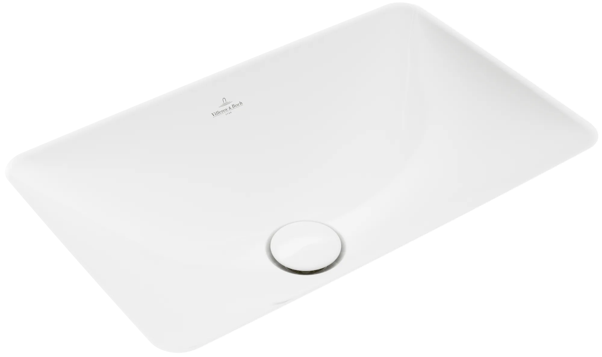 Villeroy & Boch Unterbauwaschtisch aus TitanCeram „Loop & Friends“ 510 × 340 × 185 mm, ohne Hahnlochbohrung in Weiß Alpin Villeroy & Boch Unterbauwaschtisch aus TitanCeram „Loop & Friends“ 510 × 340 × 185 mm, ohne Hahnlochbohrung in Weiß Alpin