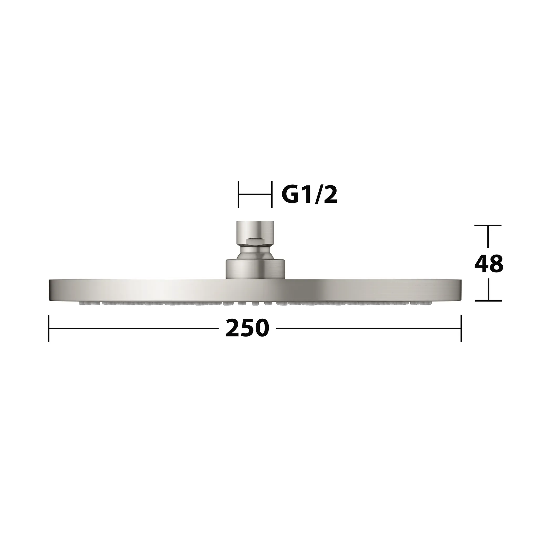 Brausen und Brausezubehör 59886050201 Kopfbrause rund 250 mm Nickel gebürstet