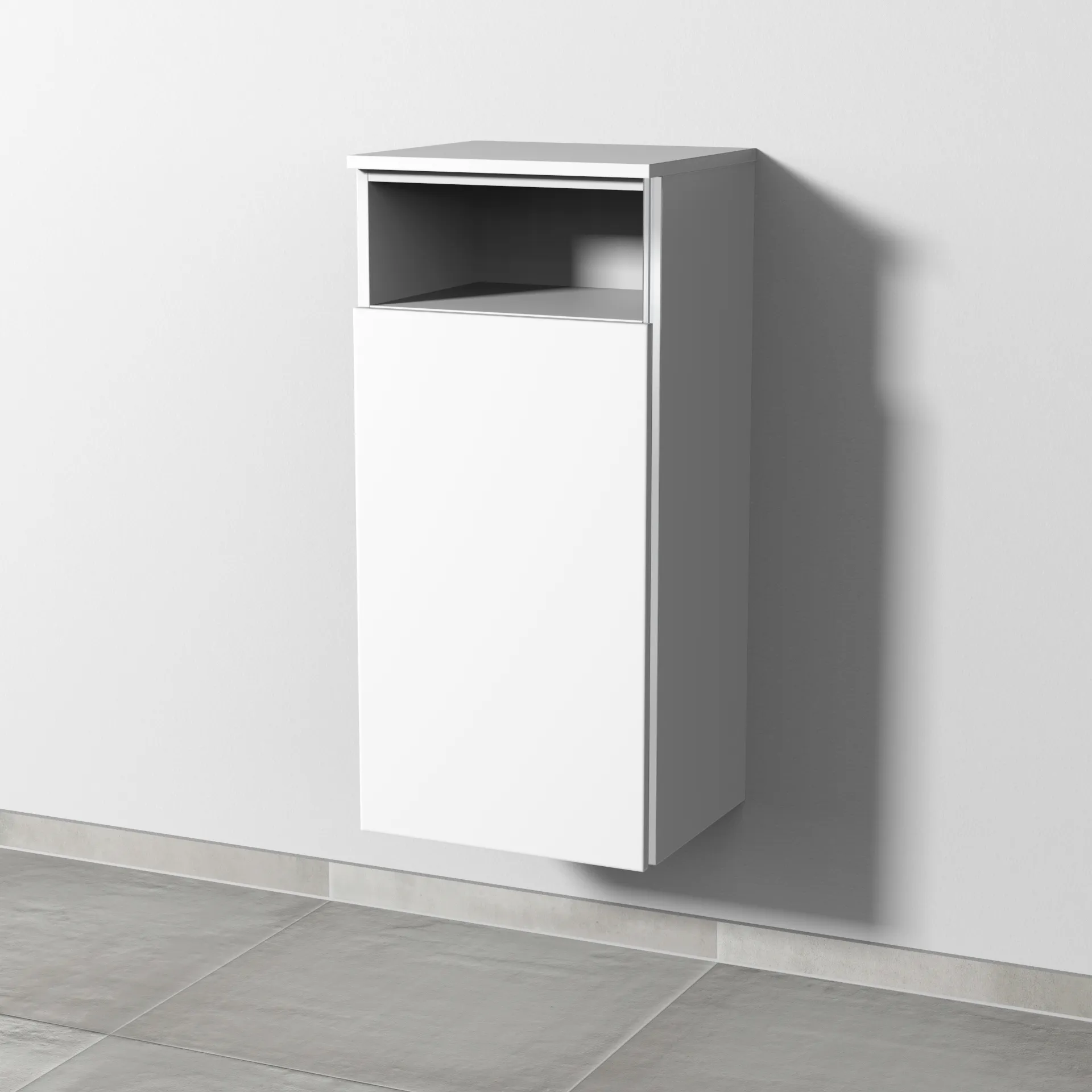 Sanipa Mittelschrank „3way“ 400 × 850 × 345 mm Anschlag links, in Weiß-Soft, Anschlag links