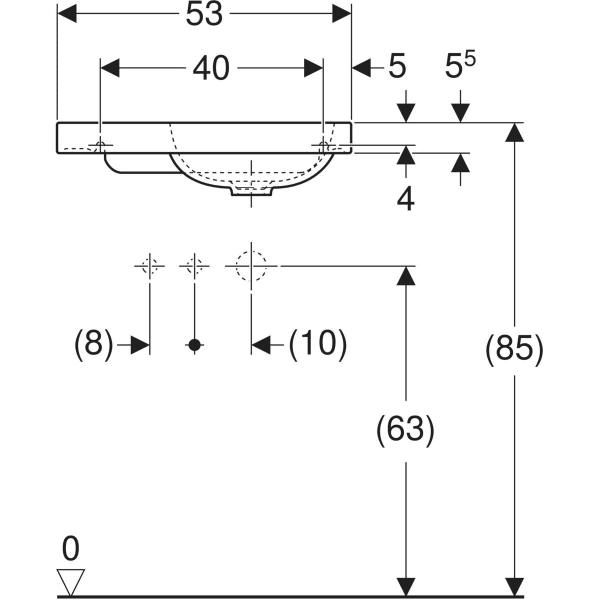 Wandwaschtisch mit Ablagefläche „iCon Light“, rechteckig, Hahnlochposition links, Ablagefläche links, mittig 53 × 31 cm in weiß matt Wandwaschtisch mit Ablagefläche „iCon Light“, rechteckig, Hahnlochposition links, Ablagefläche links, mittig 53 × 31 cm in weiß matt