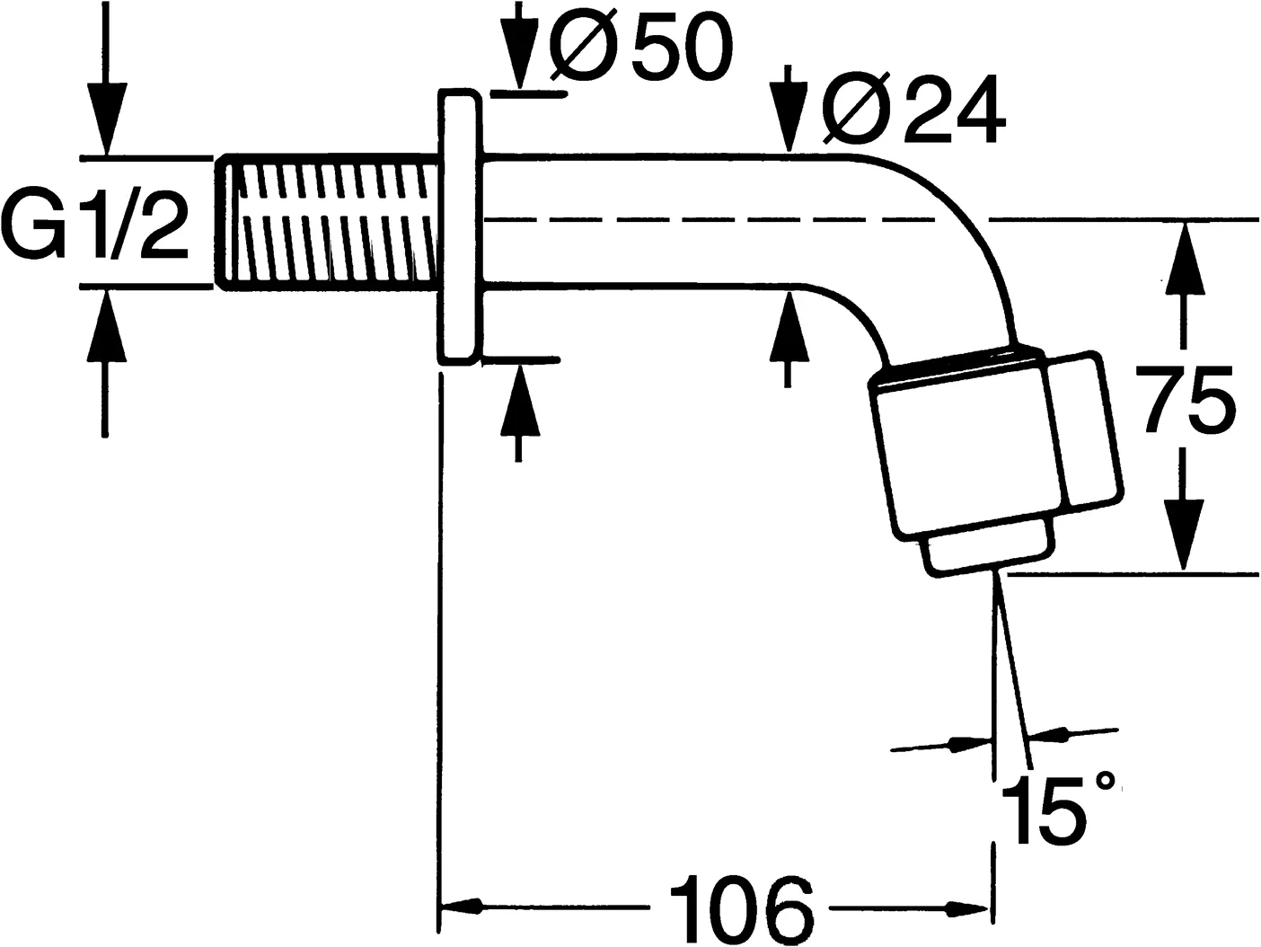 HansaNOVA Einhebelmischer Waschtischbatterie HansaNOVA 0086 Ausladung 106 mm DN15 Chrom HansaNOVA Einhebelmischer Waschtischbatterie HansaNOVA 0086 Ausladung 106 mm DN15 Chrom