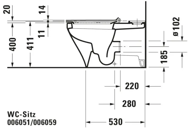 Duravit WC-Sitz „DuraStyle“ 35,9 × 48,9 × 5,4 cm