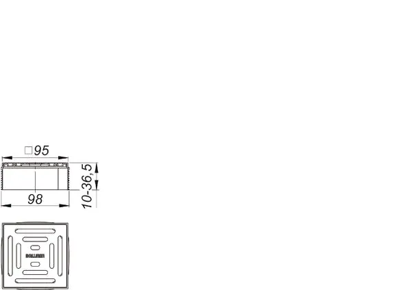 Aufsatz DallDrain Pure, 100 x 100 mm