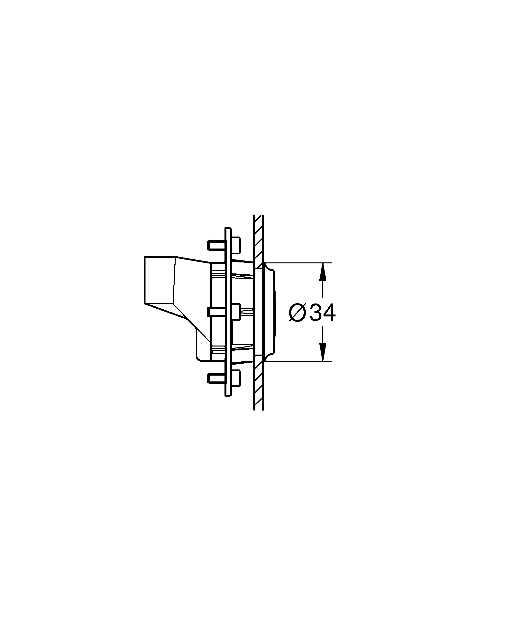 Strahlbildner Rainshower Aqua Pure 26737, Strahlart Pure XL Strahl, ohne Einbaukörper/Abdeckung, chrom