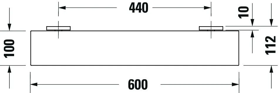 Duravit Ablage „Karree“ Glas matt in Befestigung sichtbar 60 × 0,6 × 11 cm Duravit Ablage „Karree“ Glas matt in Befestigung sichtbar 60 × 0,6 × 11 cm
