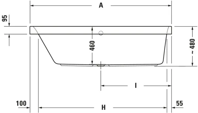 Duravit Badewanne „Happy D.2“ rechteck 170 × 75 cm