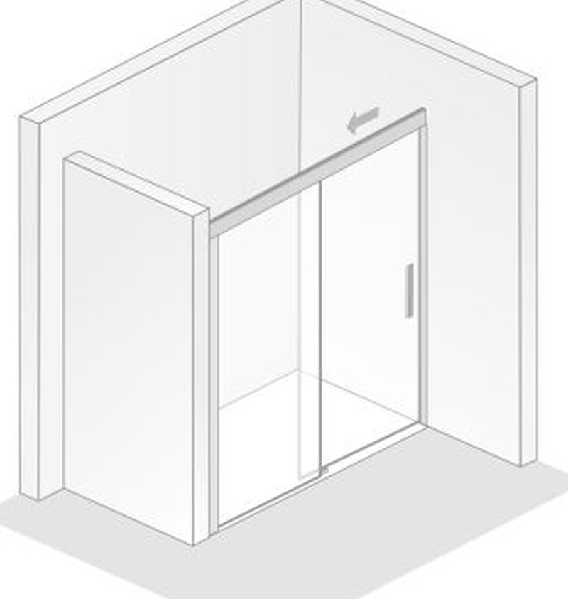 HSK teilgerahmte Duschabtrennung Schiebetür 2-teilig „Atelier Plan“ 120 cm Glas Mattierung mittig (65 cm), Profile Chromoptik (Alu Hochglanz poliert) HSK teilgerahmte Duschabtrennung Schiebetür 2-teilig „Atelier Plan“ 120 cm Glas Mattierung mittig (65 cm), Profile Chromoptik (Alu Hochglanz poliert)