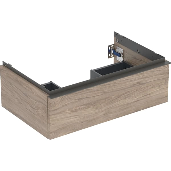 Geberit Waschtischunterschrank „iCon“ Nussbaum hickory / Melamin Holzstruktur Geberit Waschtischunterschrank „iCon“ Nussbaum hickory / Melamin Holzstruktur