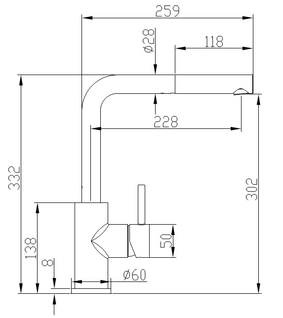Spültisch-Einhandbatterie AqvaKitchen - für offene Heißwasserbereiter - herausziehbarer Auslauf - schwenkbarer Auslauf - Kartusche mit keramischen Dichtscheiben - Heisswassersperre - Wassermengendurchflussregulierung - flexible Druckschläuche 3/8", D Spültisch-Einhandbatterie AqvaKitchen - für offene Heißwasserbereiter - herausziehbarer Auslauf - schwenkbarer Auslauf - Kartusche mit keramischen Dichtscheiben - Heisswassersperre - Wassermengendurchflussregulierung - flexible Druckschläuche 3/8", D