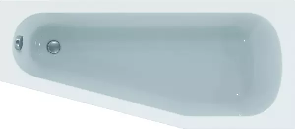 Badundu Badewanne Raumsparwanne rechteck 1600 × 700 mm, Fußablauf