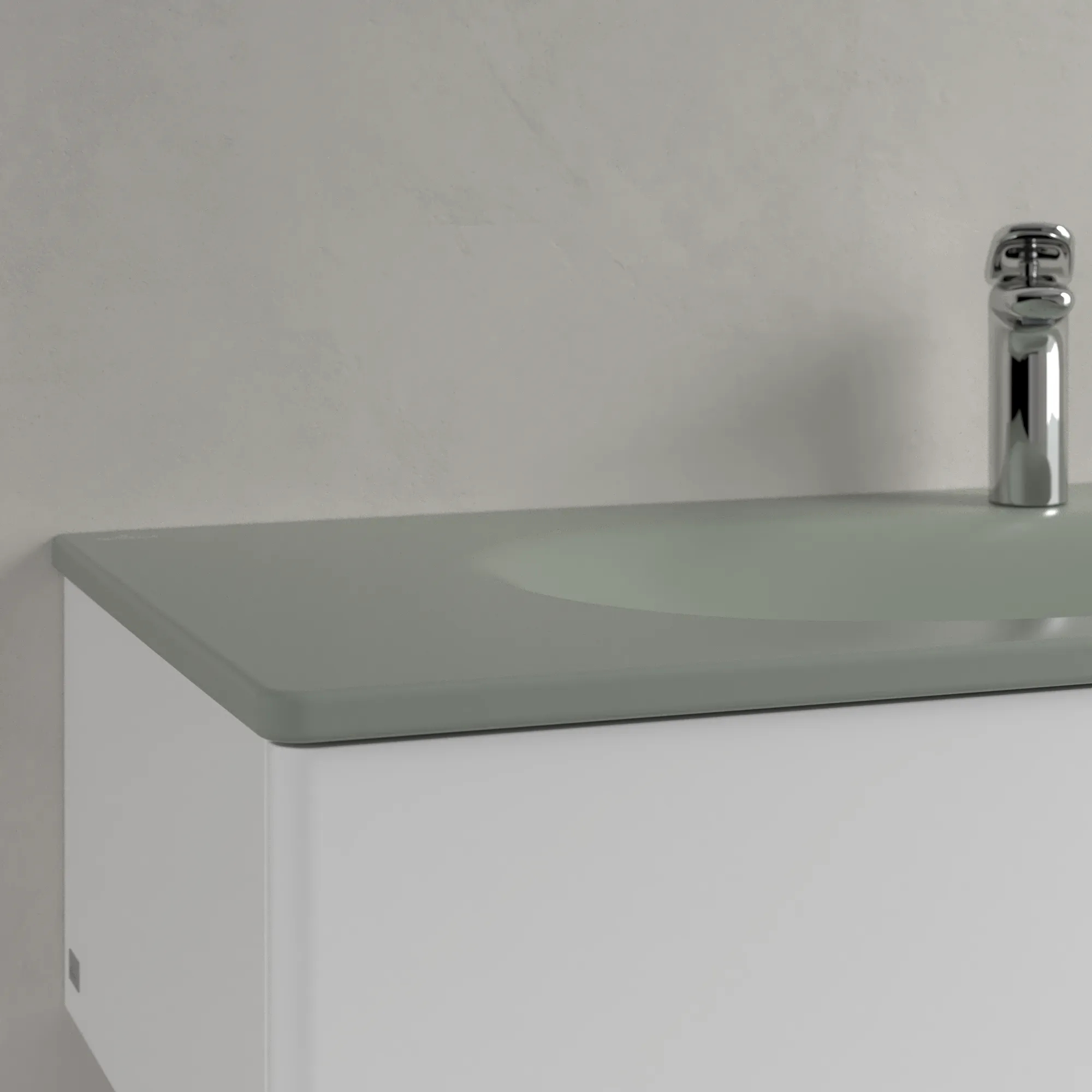 Villeroy & Boch Wandwaschtisch „Antao“ 1200 × 500 × 150 mm, für Becken links in Morning Green Villeroy & Boch Wandwaschtisch „Antao“ 1200 × 500 × 150 mm, für Becken links in Morning Green
