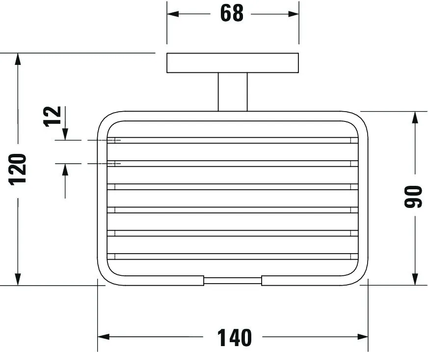 Duravit Seifenkorb „Karree“, Befestigung sichtbar 12 × 6,5 × 14 cm Duravit Seifenkorb „Karree“, Befestigung sichtbar 12 × 6,5 × 14 cm
