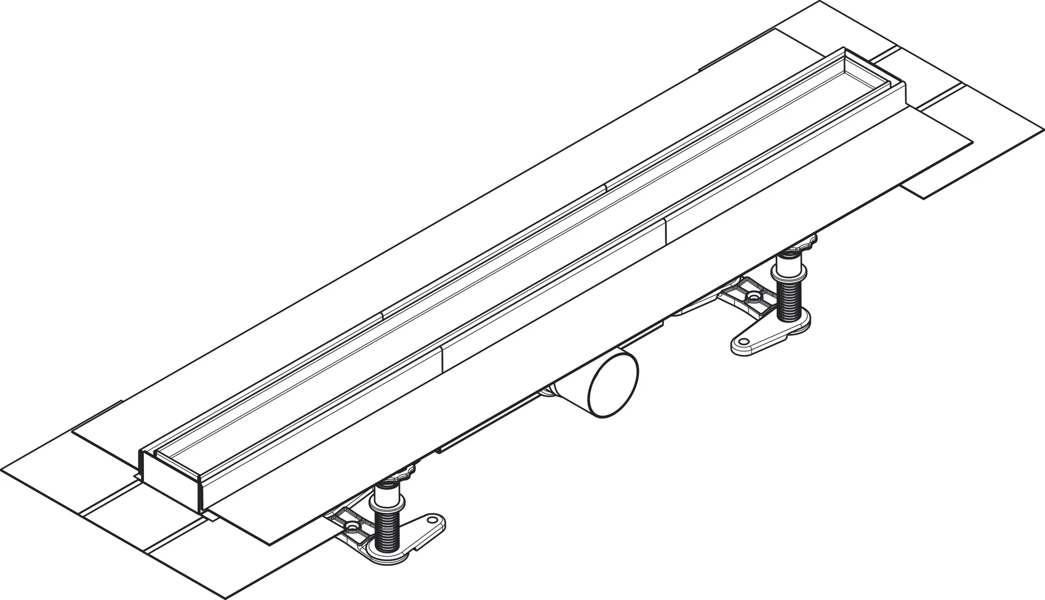 Hansgrohe RainDrain Compact Komplettset Duschrinne 700 befliesbar Hansgrohe RainDrain Compact Komplettset Duschrinne 700 befliesbar