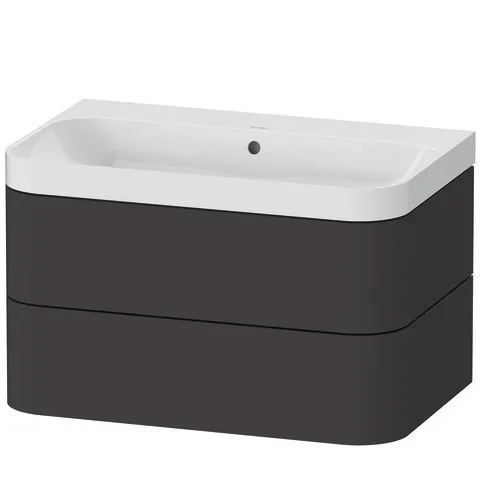 Duravit Waschtischunterschrank c-shaped Set wandhängend „Happy D.2 Plus“ 77,5 × 48 × 49 cm Duravit Waschtischunterschrank c-shaped Set wandhängend „Happy D.2 Plus“ 77,5 × 48 × 49 cm