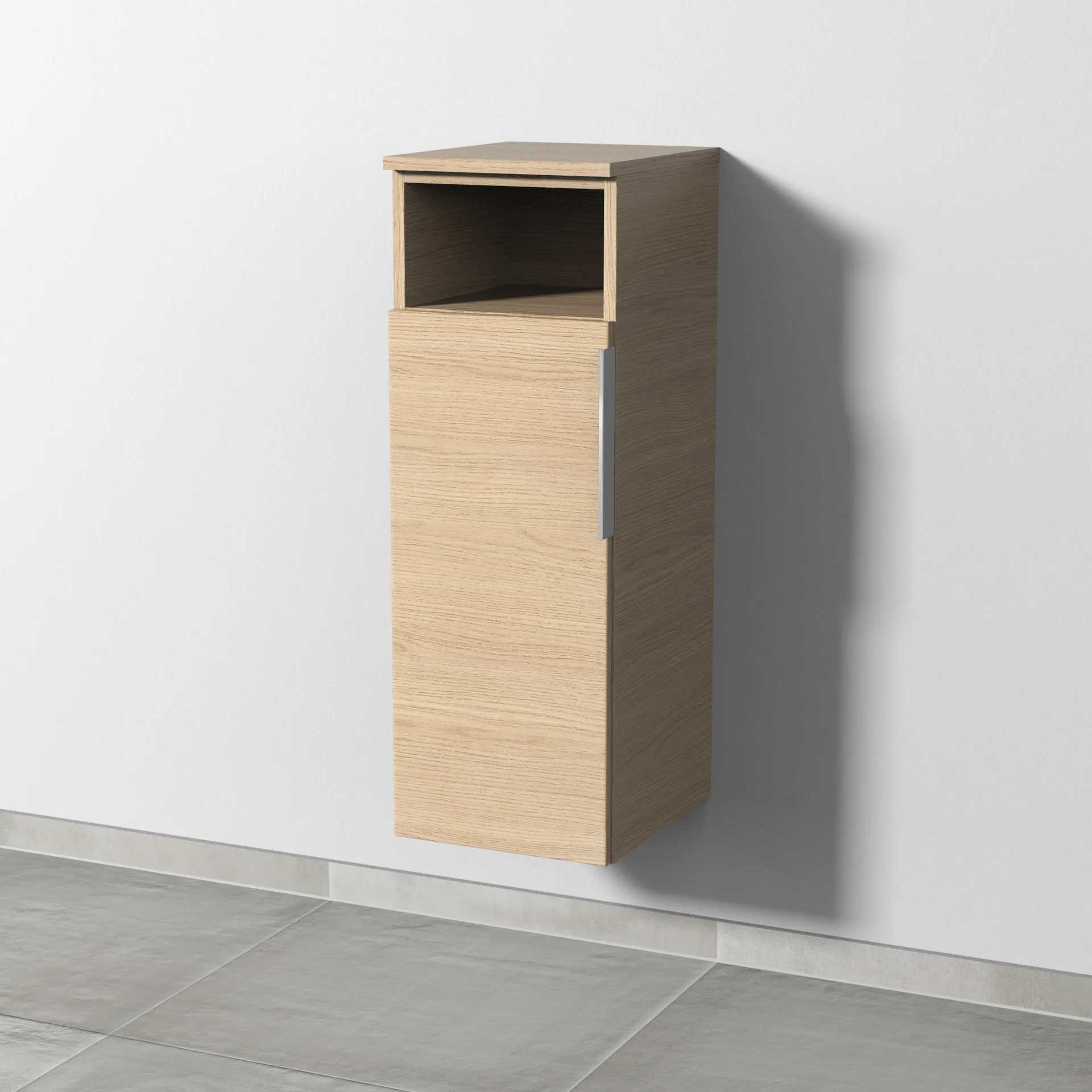 Sanipa Mittelschrank „3way“ 300 × 850 × 345 mm Anschlag links, in Eiche Nordic, Anschlag links