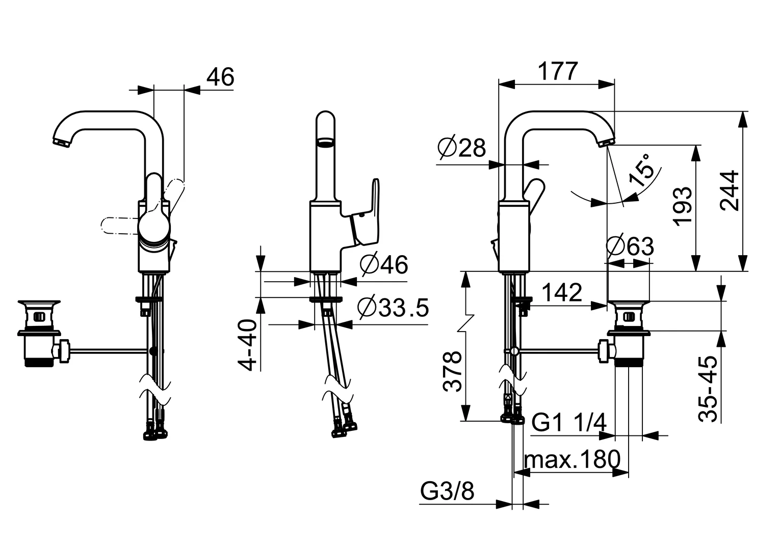 HansaPRIMO Waschtischarmatur HansaPRIMO 4954 Zugstangenablaufgarnitur Ausladung 142 mm DN15 Chrom HansaPRIMO Waschtischarmatur HansaPRIMO 4954 Zugstangenablaufgarnitur Ausladung 142 mm DN15 Chrom