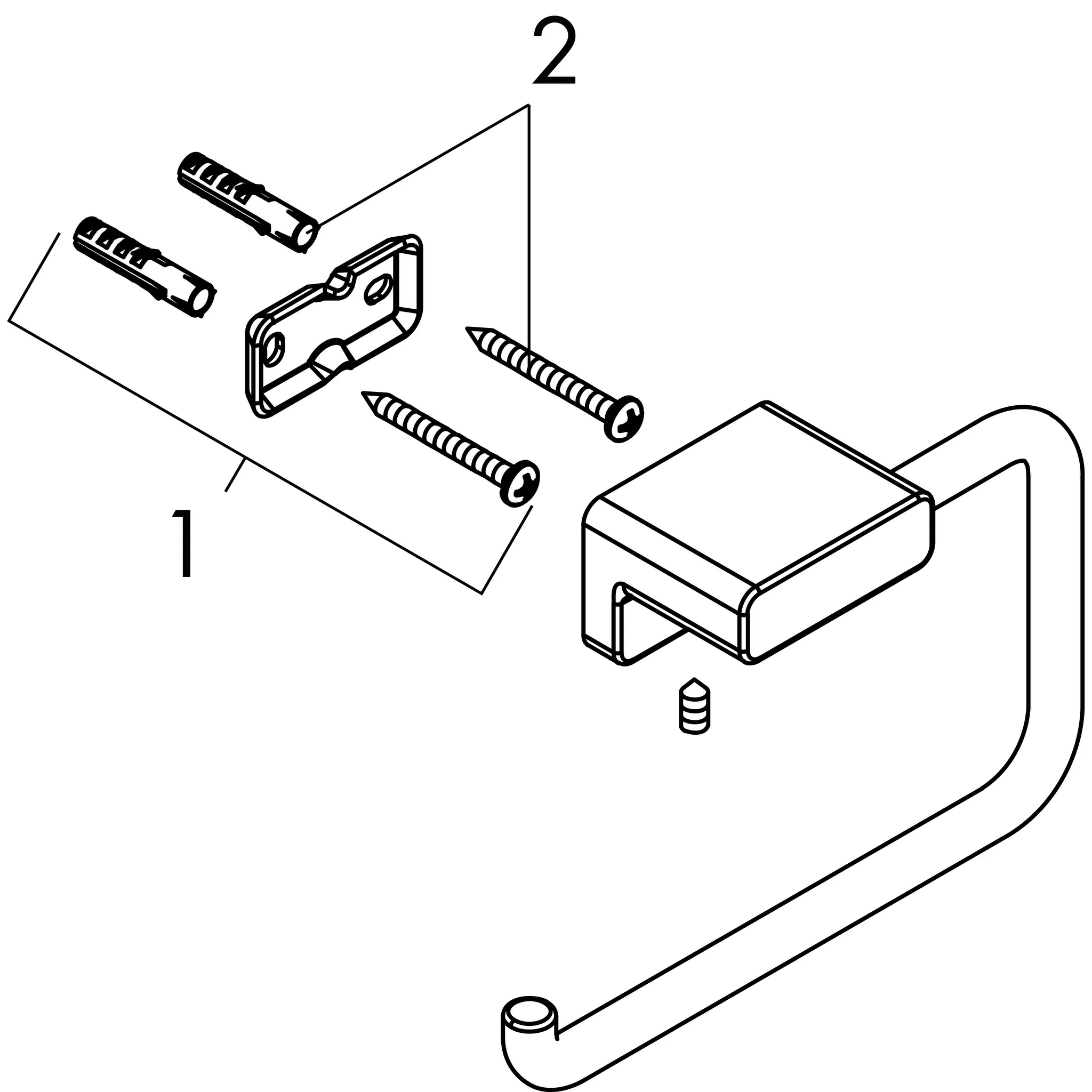 Papierrollenhalter ohne Deckel AddStoris chrom