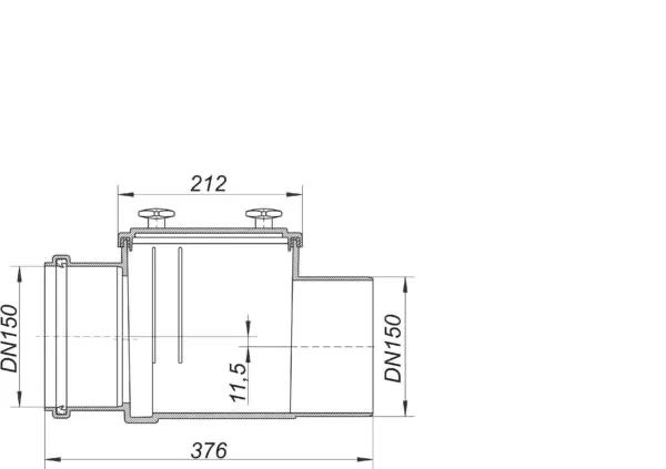 Reinigungsrohr Stausafe R, DN 150