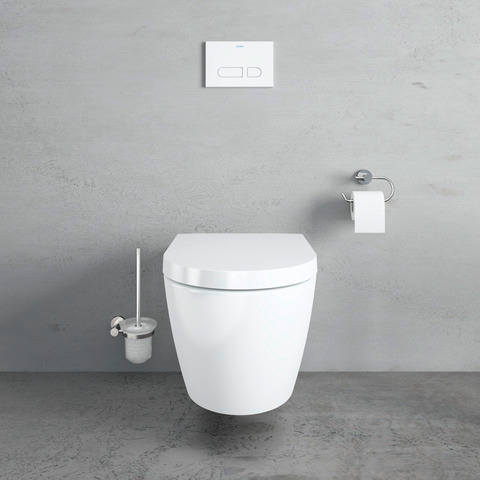 Duravit Wand-Tiefspül-WC inkl. WC-Sitz „ME by Starck“ 37,35 × 57 × 39,5 cm, Befestigung sichtbar Duravit Wand-Tiefspül-WC inkl. WC-Sitz „ME by Starck“ 37,35 × 57 × 39,5 cm, Befestigung sichtbar