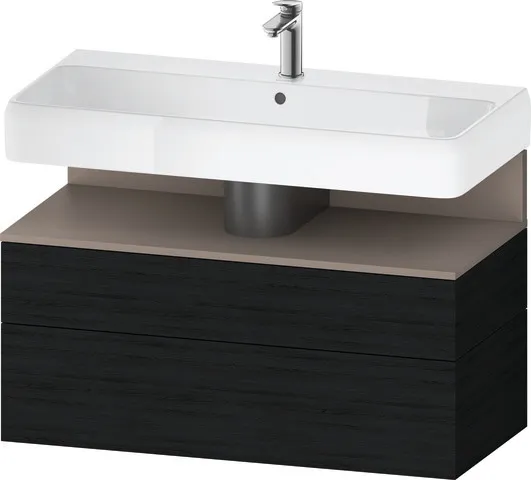 Duravit Waschtischunterschrank wandhängend „Qatego“ 99 × 59 × 47 cm in, mit Beleuchtung