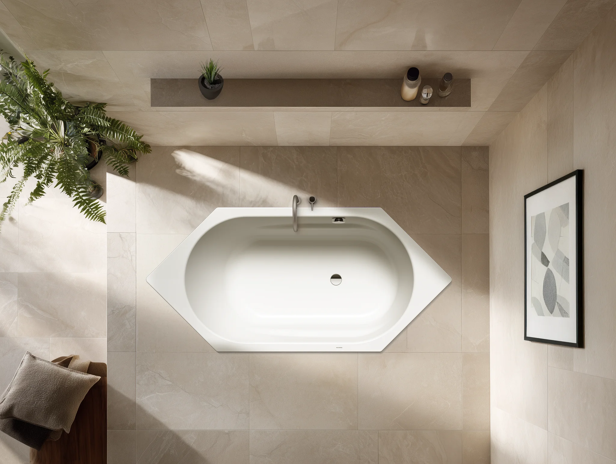 Kaldewei VAIO 6 STAR Badewanne, 1900x900 mm, manhattan, Sonderüberlauf