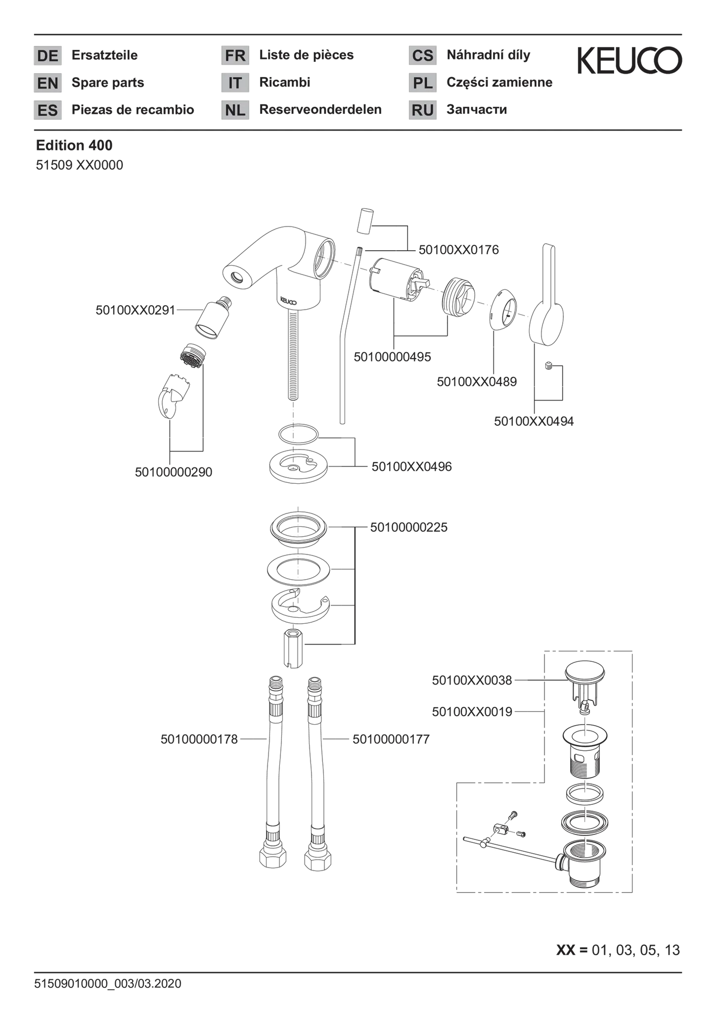 Edition 400 51509010000 Einhebel-Bidetmischer mit Zugstangen-Ablaufgarnitur verchromt Edition 400 51509010000 Einhebel-Bidetmischer mit Zugstangen-Ablaufgarnitur verchromt
