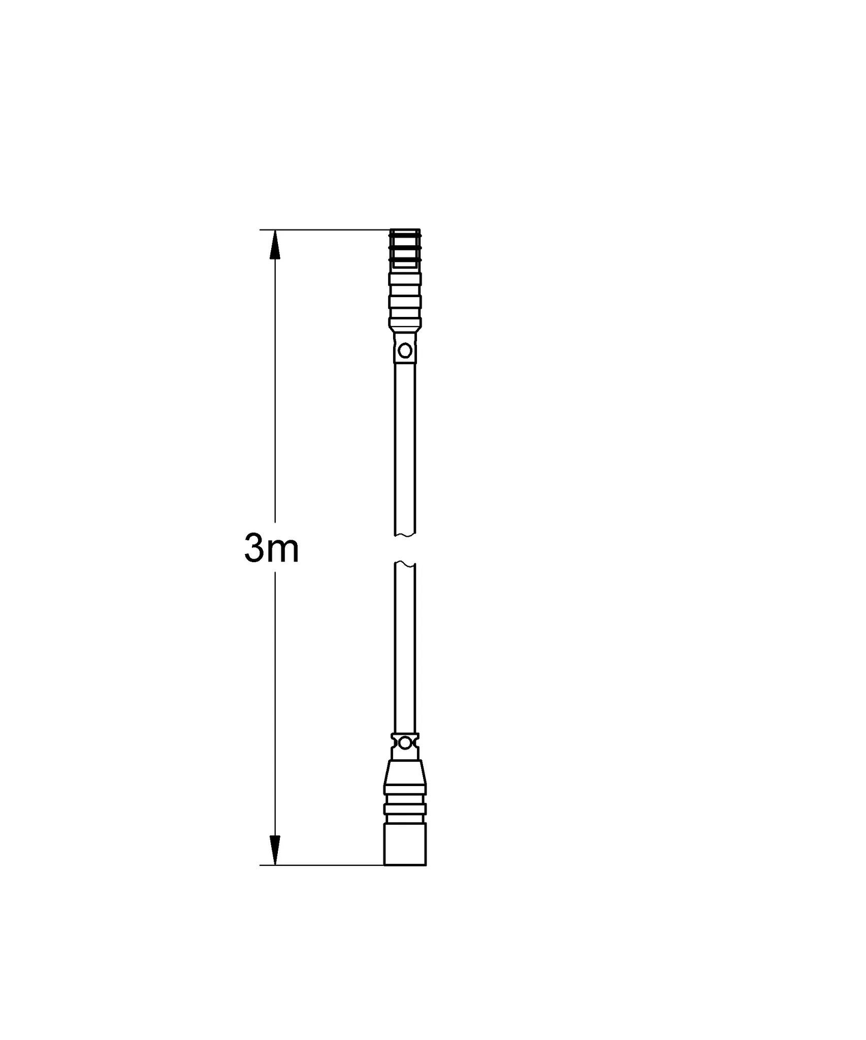 Grohe Verlängerungskabel 47727, 3 m, 2-polig Grohe Verlängerungskabel 47727, 3 m, 2-polig