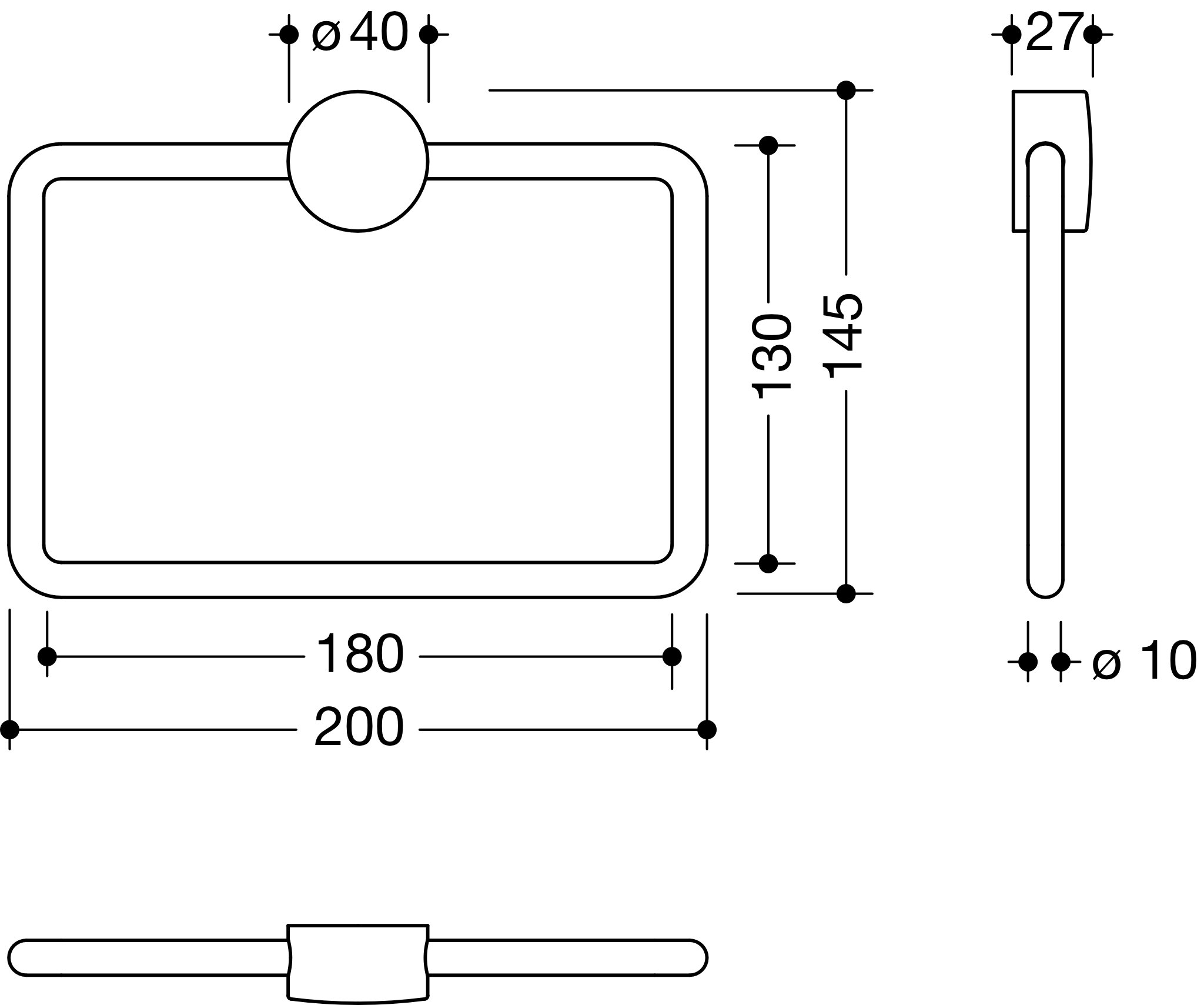 HEWI Handtuchring „System 815“ 20 cm