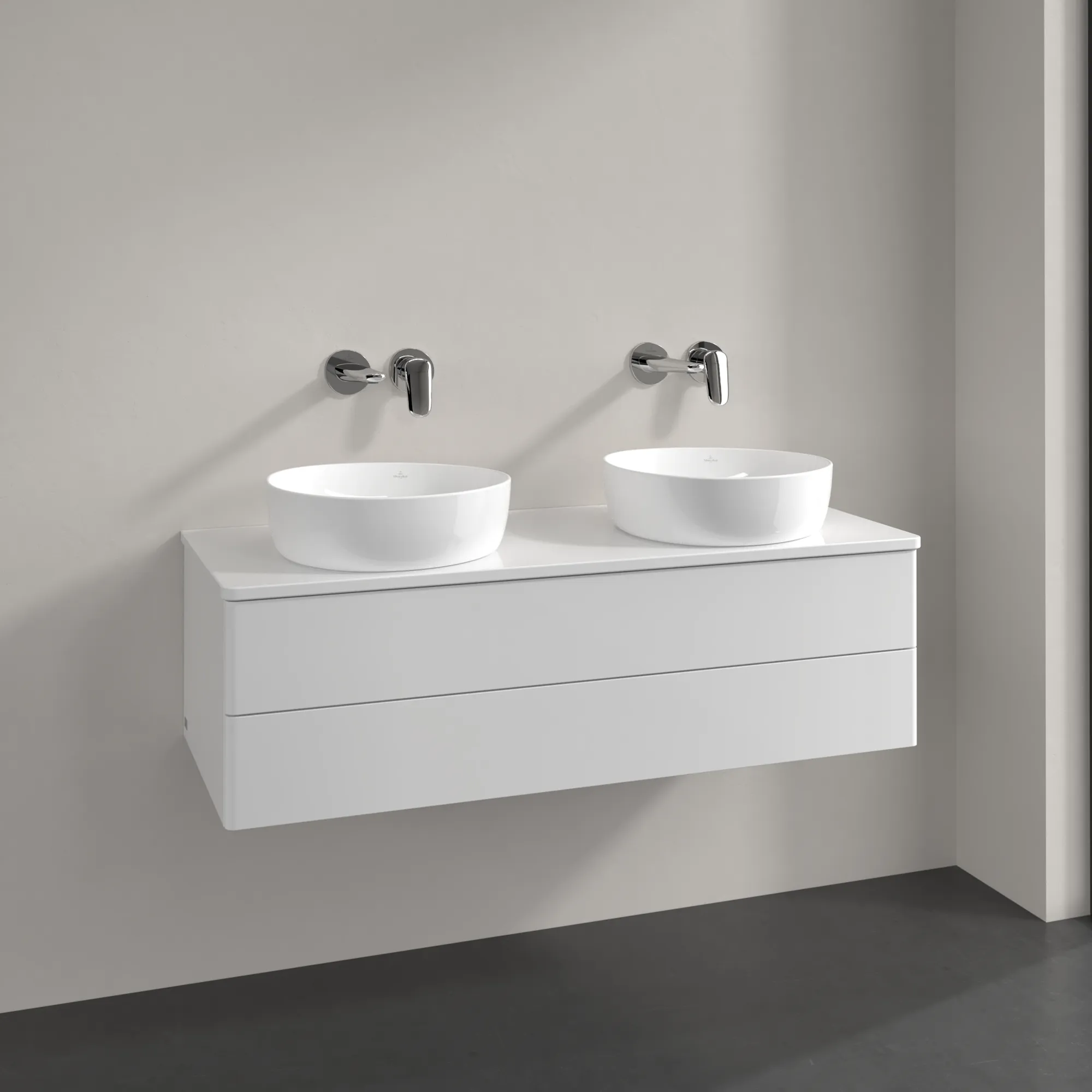 Villeroy & Boch Antao L24_5 Waschbeckenunterschrank, 1200x360x500mm, Glossy White Lacquer
