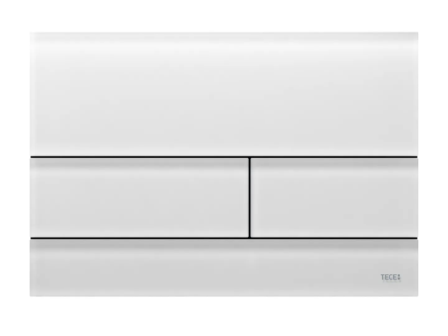 square II WC-Betätigungsplatte Zweimengentechnik, Glas weiß satiniert square II WC-Betätigungsplatte Zweimengentechnik, Glas weiß satiniert