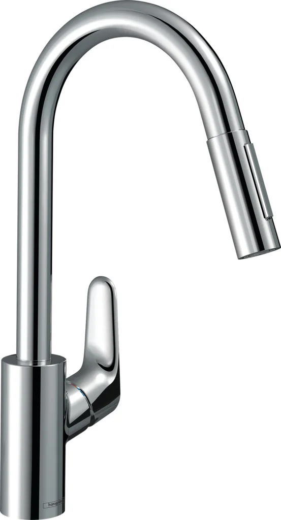 Hansgrohe Focus M41 Eco Einhebel-Küchenmischer mit Ausziehbrause 2jet in Chrom, ComfortZone 240, Schwenkbereich einstellbar auf 110° oder 150°, Laminarstrahl und Brausestrahl arretierbar, MagFit magnetische Brausehalterung, Quick-Connect Schlauch, max. D Hansgrohe Focus M41 Eco Einhebel-Küchenmischer mit Ausziehbrause 2jet in Chrom, ComfortZone 240, Schwenkbereich einstellbar auf 110° oder 150°, Laminarstrahl und Brausestrahl arretierbar, MagFit magnetische Brausehalterung, Quick-Connect Schlauch, max. D