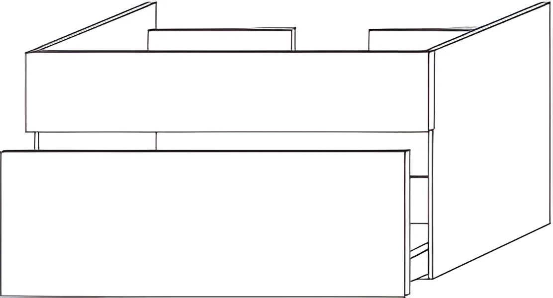 Sanipa Waschtischunterschrank „2morrow“ 900 × 510 × 520 mm in Eiche Nebraska