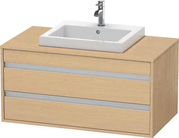 Duravit Waschtischunterschrank wandhängend „Ketho“ 100 × 49,6 × 55 cm Eiche Natur