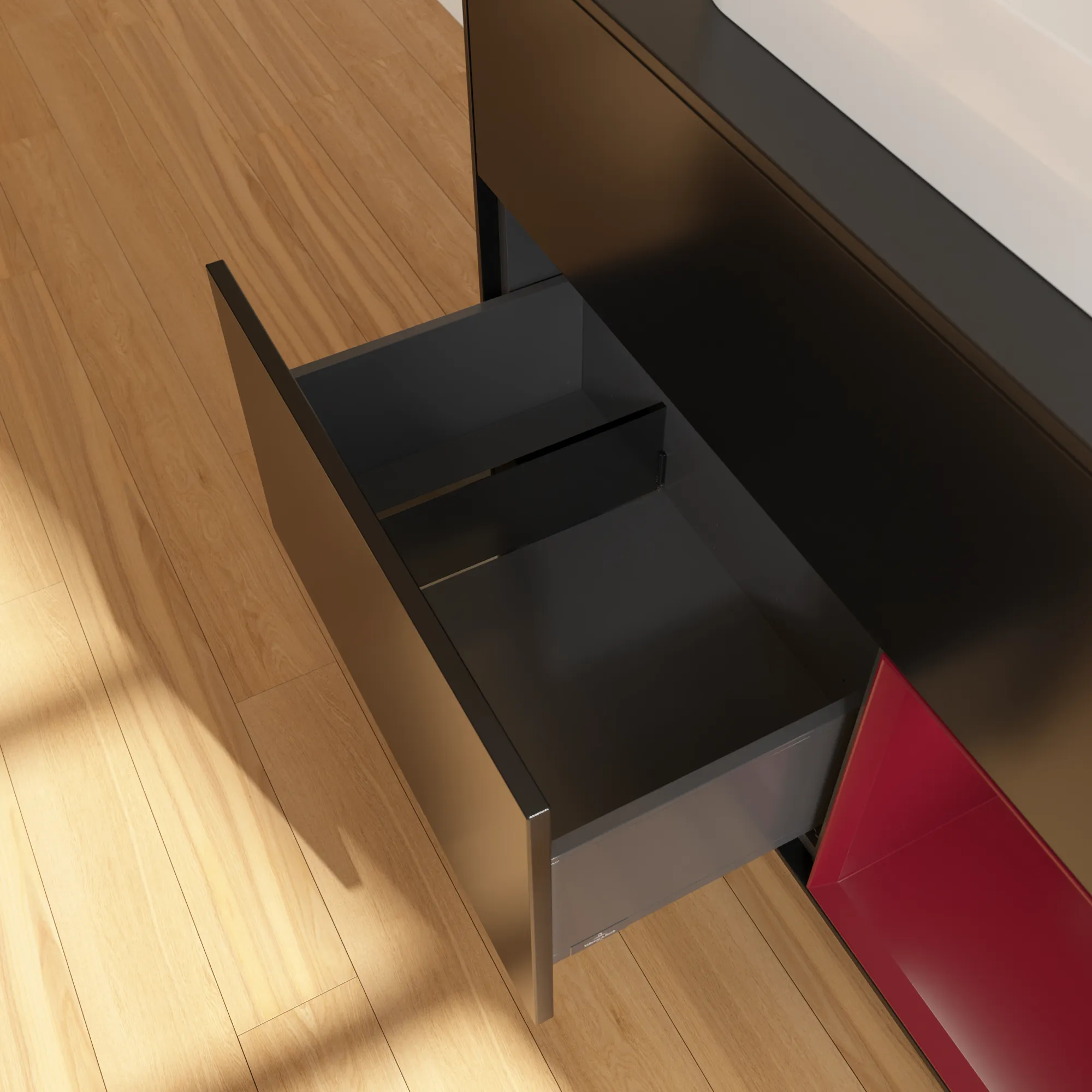 Villeroy & Boch Waschtischunterschrank „Finion“ für Schrankwaschtisch 1000 × 603 × 501 mm Black Matt Lacquer, für Becken mittig Villeroy & Boch Waschtischunterschrank „Finion“ für Schrankwaschtisch 1000 × 603 × 501 mm Black Matt Lacquer, für Becken mittig