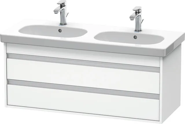 Duravit Waschtischunterschrank wandhängend „Ketho“ 115 × 48 × 45,5 cm Weiß Matt Duravit Waschtischunterschrank wandhängend „Ketho“ 115 × 48 × 45,5 cm Weiß Matt