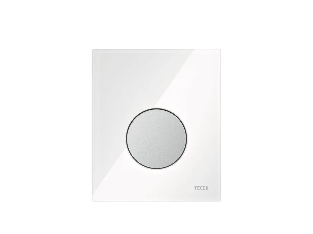 loop Urinal-Betätigungsplatte m. Kart. Gl. weiß glzd. Taste Chrom matt loop Urinal-Betätigungsplatte m. Kart. Gl. weiß glzd. Taste Chrom matt