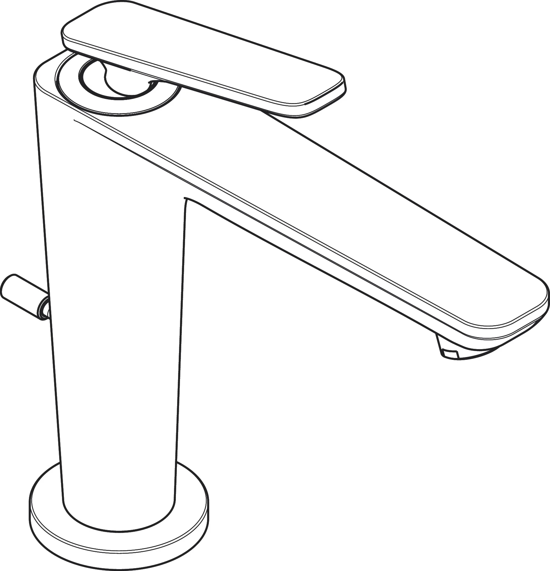 Hansgrohe AXOR Citterio C Einhebel-Waschtischmischer 125, Chrom, Ausladung 135 mm, Auslaufhöhe 125 mm