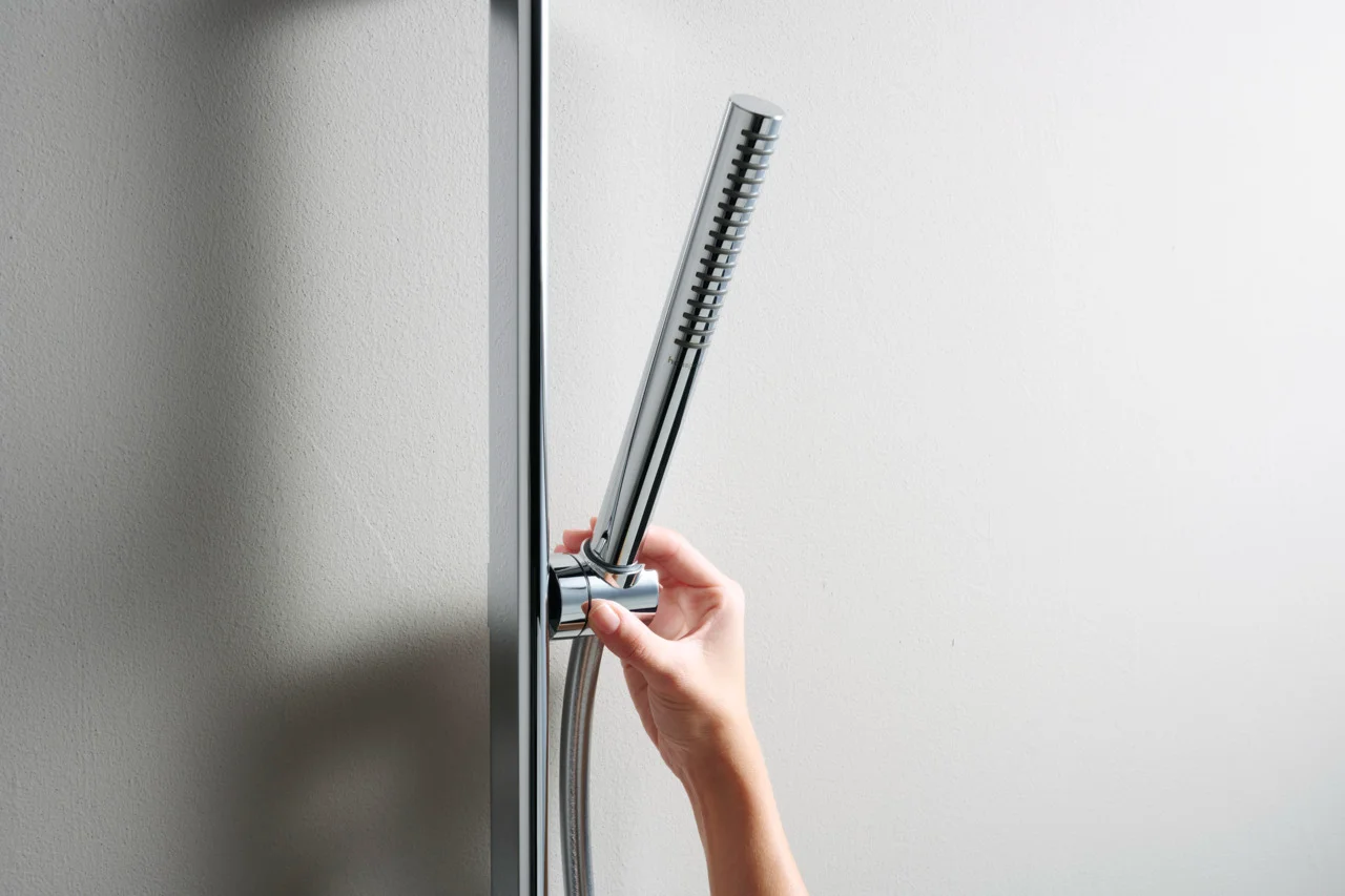 Hansgrohe Pulsify S Stabhandbrause 100 1jet EcoSmart+ Chrom, 98 x 24 mm, PowderRain Strahlart, QuickClean, max. Durchfluss 5,4 l/min ab 3 bar